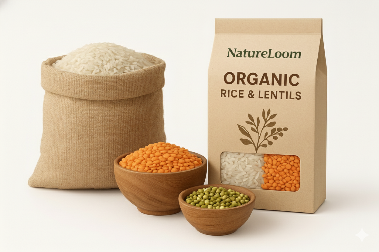 দেশি চাল ও ডাল